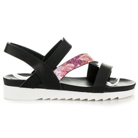 Vinceza Black Sandals With An Eraser