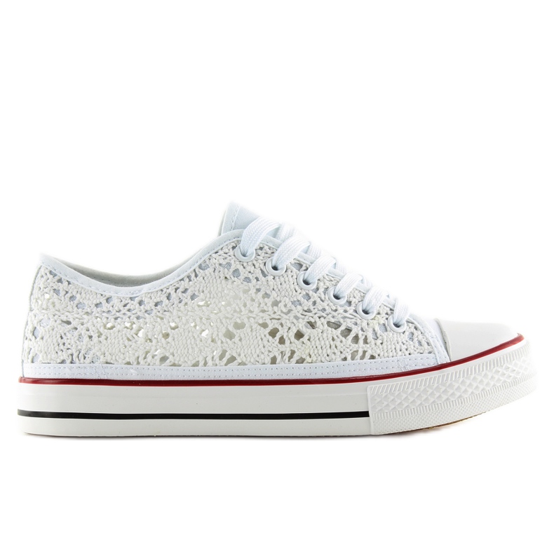 Women's white lace sneakers NB89P white