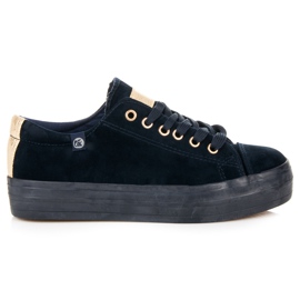 Tony Velor Sneakers On The Platform blue