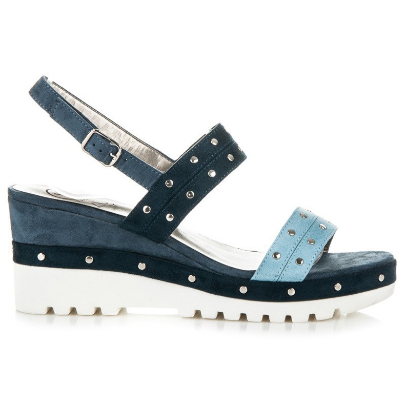 Kylie Wedge Sandals With Jets blue