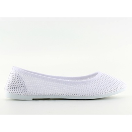 White mesh ballerinas JX56 white