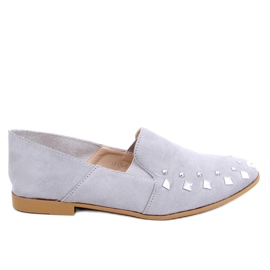 Gray loafers lordsy with studs 1415 Gray grey