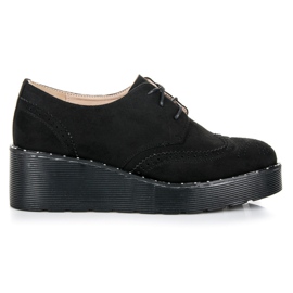 Seastar Suede wedge shoes black