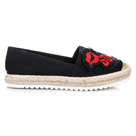 Espadrilles With Patches black Espadrilles With Patches black
