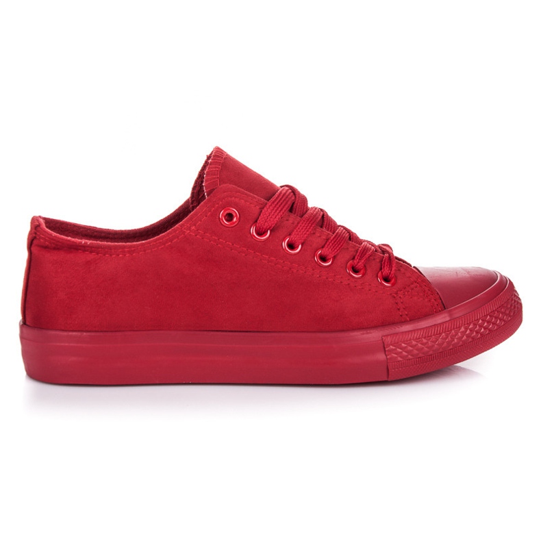 Seastar Suede Lace-up Sneakers red