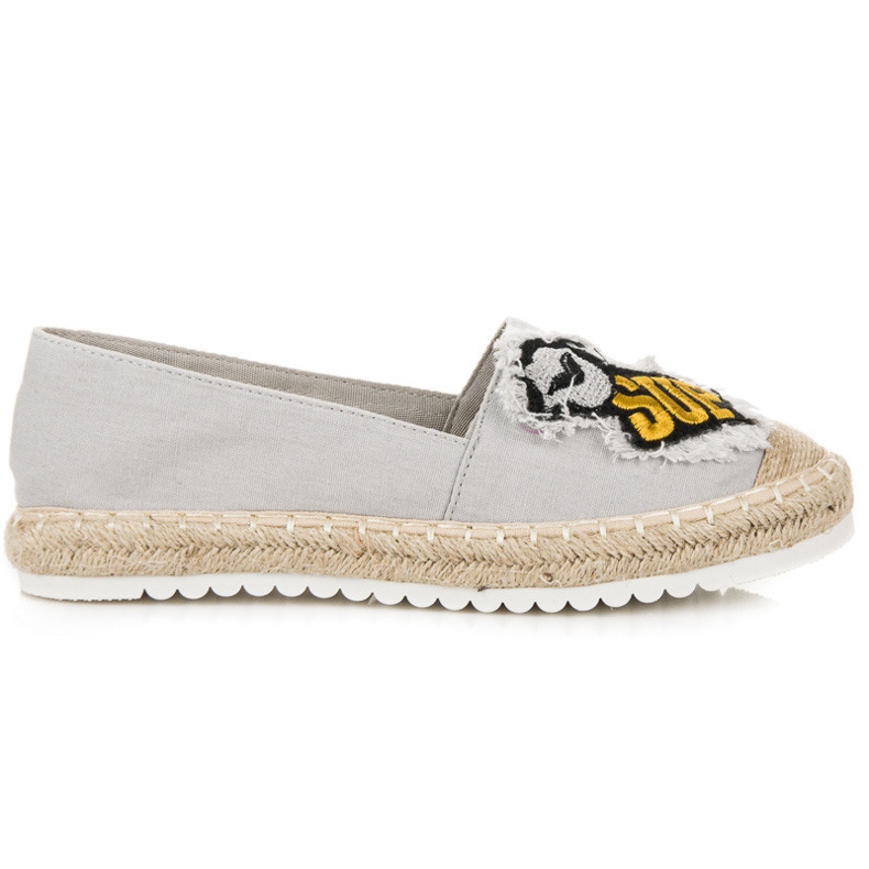 Espadrilles with patches grey
