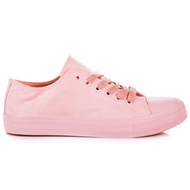 Seastar Suede lace-up sneakers pink