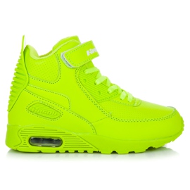 Hasby Neon ankle boots green