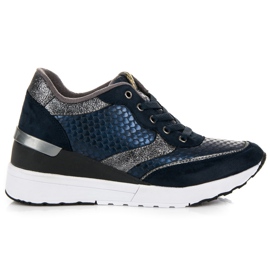 Kylie Navy Blue Shoes With A Pattern Kylie Navy Blue Shoes With A Pattern