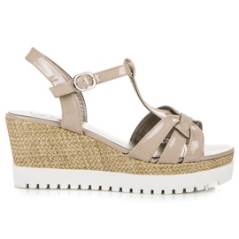 Kylie Lacquered wedge sandals brown Kylie Lacquered wedge sandals brown