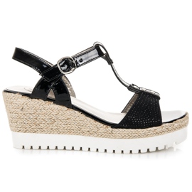 Kylie Wedge espadrilles sandals black