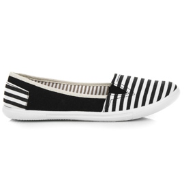 Striped slipons black