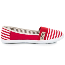 Ribbed Sneakers red