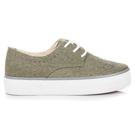 Kylie Sneakers With Crystals green