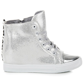 Silver wedge sneakers grey Silver wedge sneakers grey