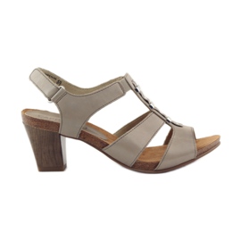Caprice sandals women's shoes with Velcro 28309 brown multicolored Caprice sandals women's shoes with Velcro 28309 brown multicolored