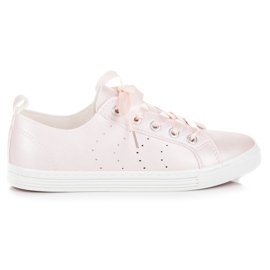 Kylie Pink Sneakers Tied With A Ribbon