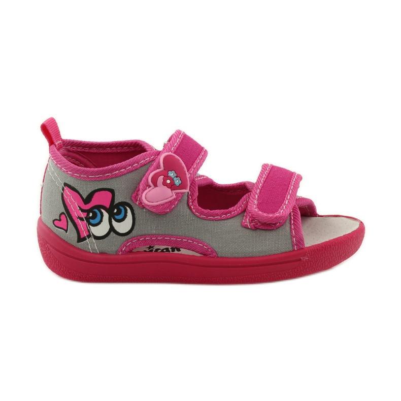 American Club American leather insole sandals pink grey