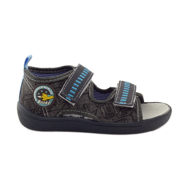 American Club American leather insole sandals grey blue
