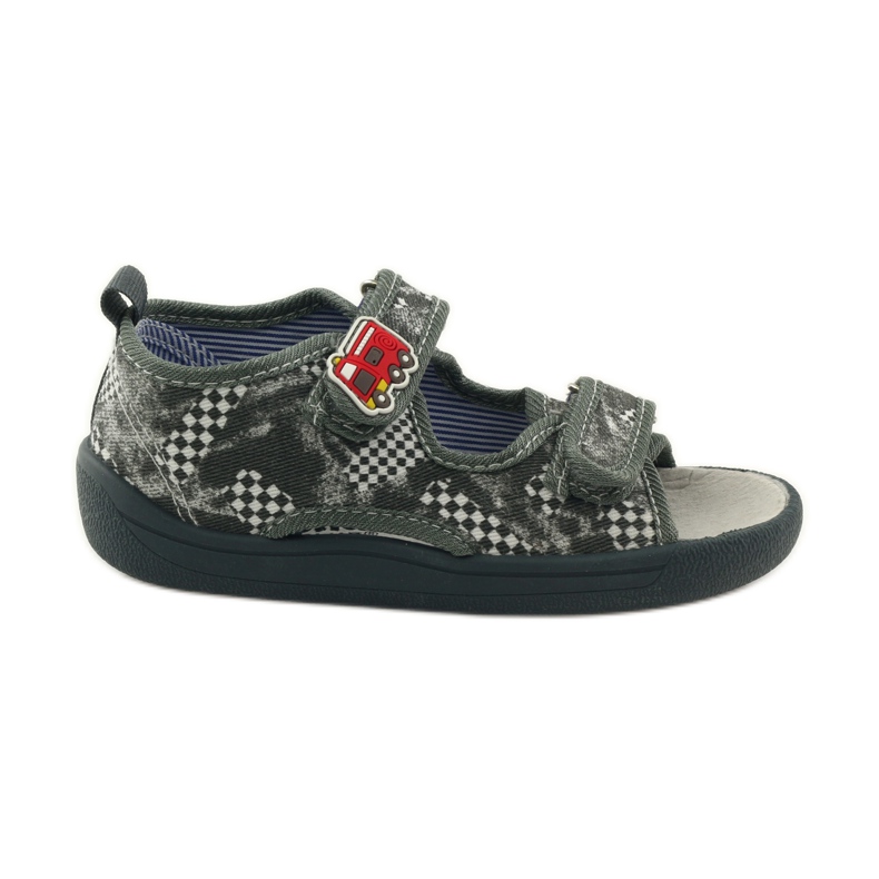 American Club American leather insole sandals grey white