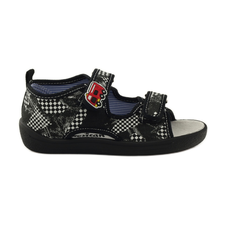 American Club American leather insole sandals white black