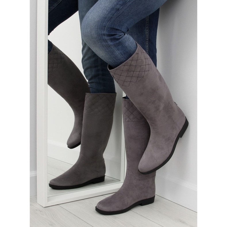 Gray women's galoshes gray D62P Gray grey