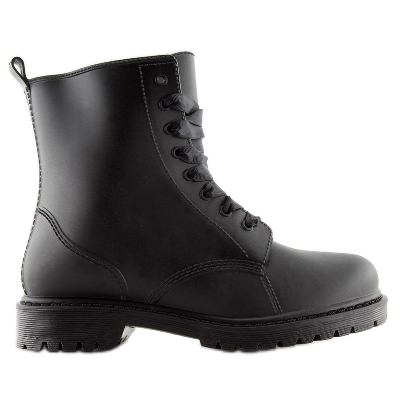 Black boots laced black D56P black Black boots laced black D56P black