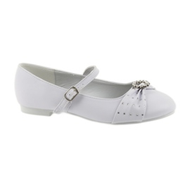 Ballerinas with communion rhinestones American Club 12/19 white