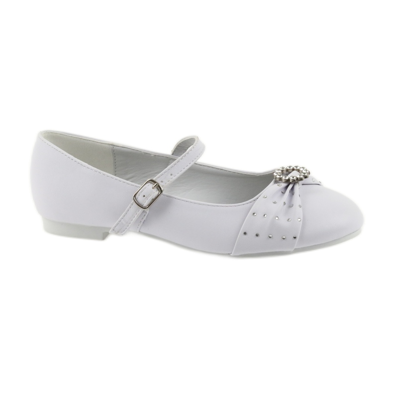 Ballerinas with communion rhinestones American Club 12/19 white
