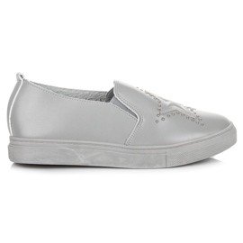 Gray Slipons With A Star grey