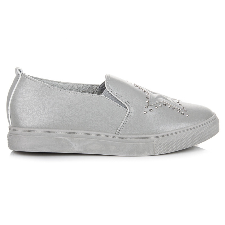 Gray Slipons With A Star grey