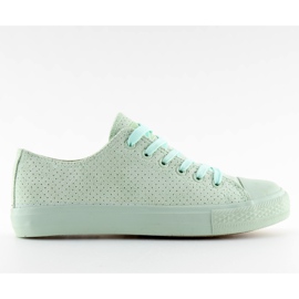 Green G-94 Green suede women's sneakers