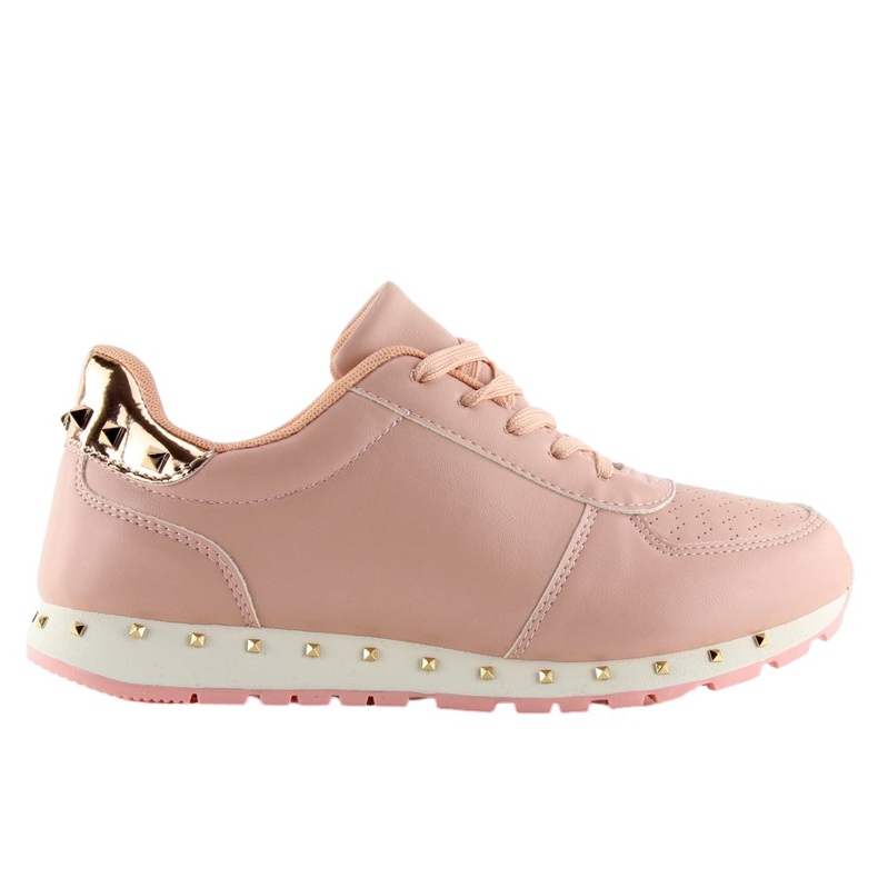 Sport shoes with pink studs BK-85 Pink yellow