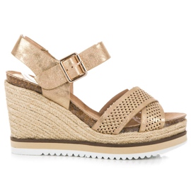 Kylie Wedge sandals yellow