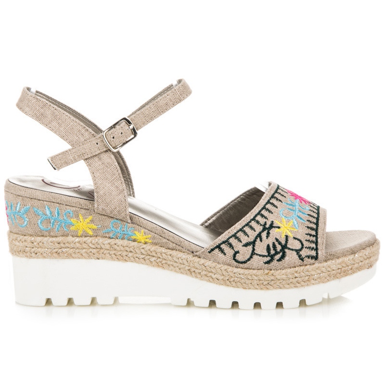 Kylie Embroidered espadrilles sandals brown Kylie Embroidered espadrilles sandals brown