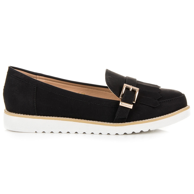 Vices Loafers with a decorative buckle black