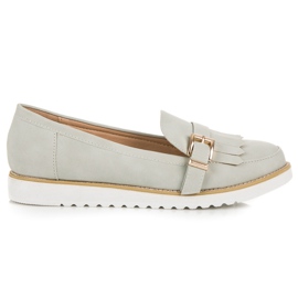 Vices Loafers with a decorative buckle grey