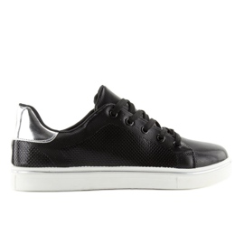 Black women's sneakers B110-20 Black red
