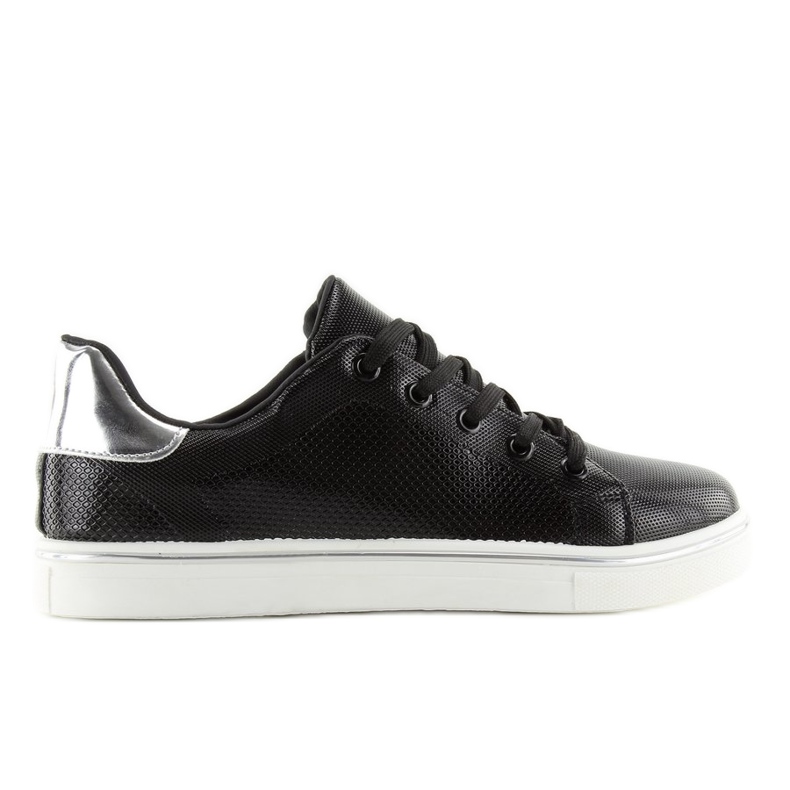 Black women's sneakers B110-20 Black red