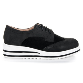 Vices Lace-up suede shoes black