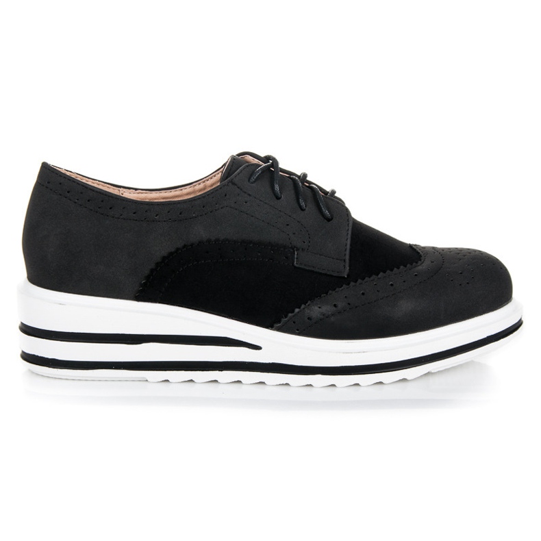 Vices Lace-up suede shoes black