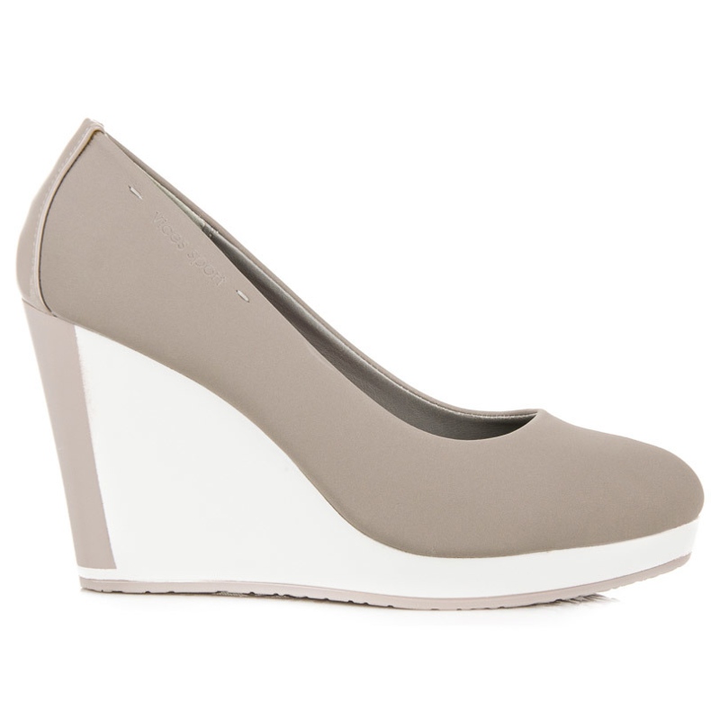 Vices Gray wedge pumps grey