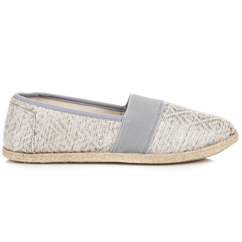Gray espadrilles with a pattern grey