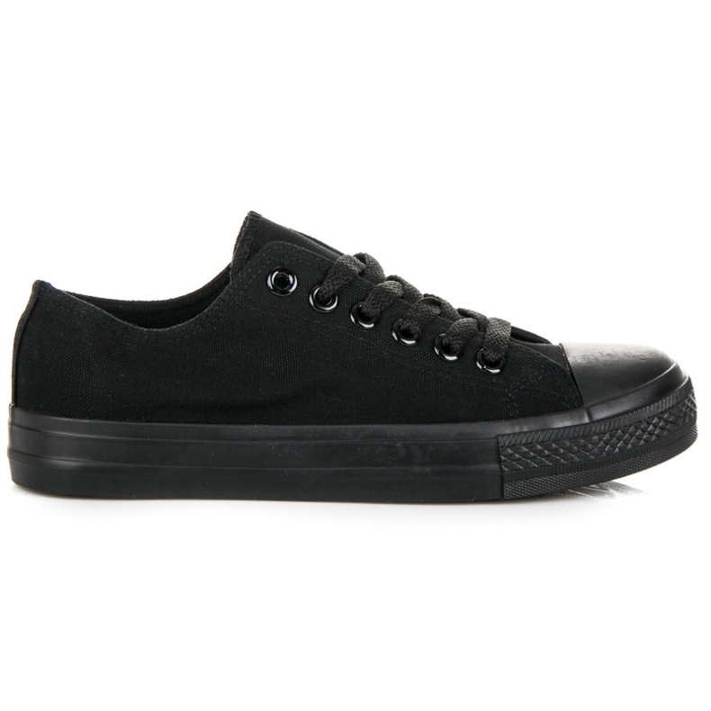 Women's tied sneakers black