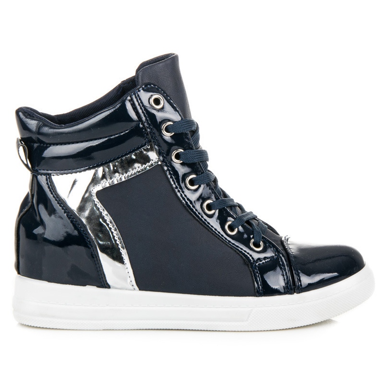 Emaks Lacquered sneakers blue
