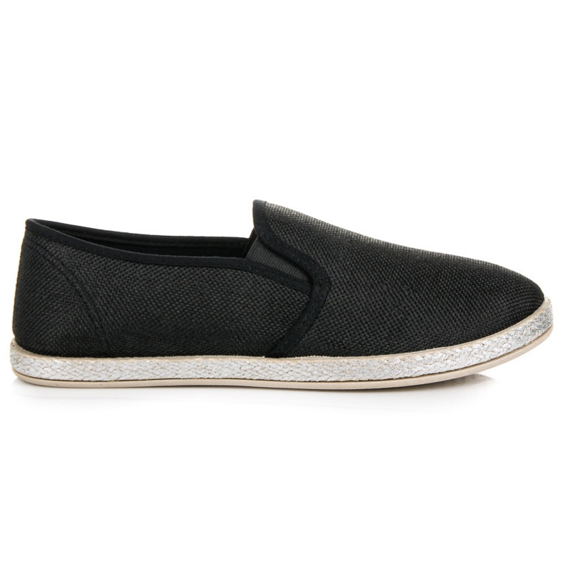Muto Black slip on espadrilles