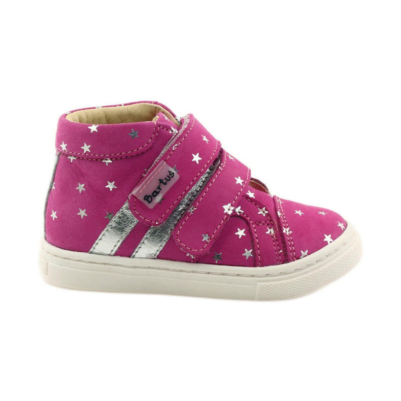 Girls' shoes with stars Bartuś pink grey