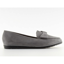 Gray Loafers for women 127-2 gray grey