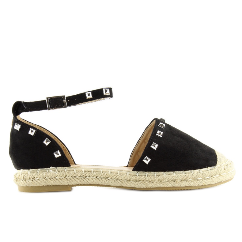 Black 99-26 black espadrilles with studs