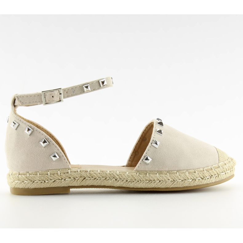 Espadrilles with studs beige 99-26 beige